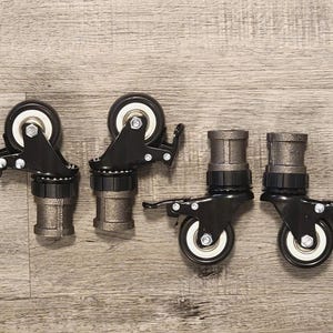 Set of 4 Heavy Duty Industrial Wheels: 2" with Swivel Locking Brakes