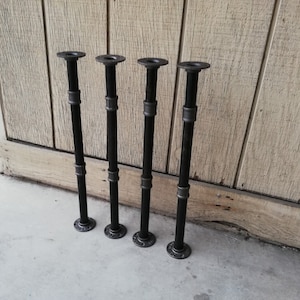 Single black pipe legs,Modern furniture,Industrial pipe legs,Table legs,Pipe metal table legs,Rustic steel iron legs,Coffee table legs,Legs