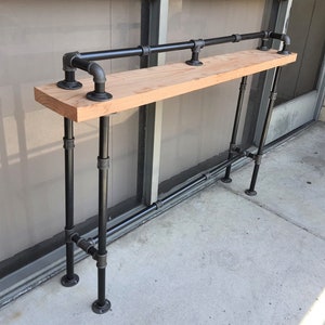 Sofa table legs w/Crossbar and Drink Rail,Black pipe legs w/Crossbar and top Railing,Industrial metal legs w/ Crossbar and Drink railing
