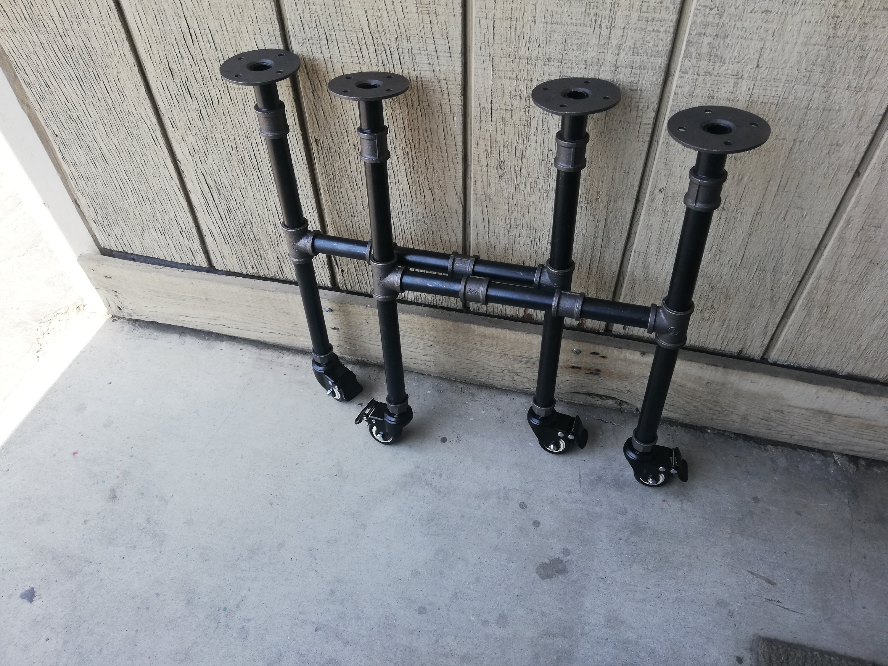 Rustic Table Legs With Wheels and Locking Mechanismscoffee Etsy