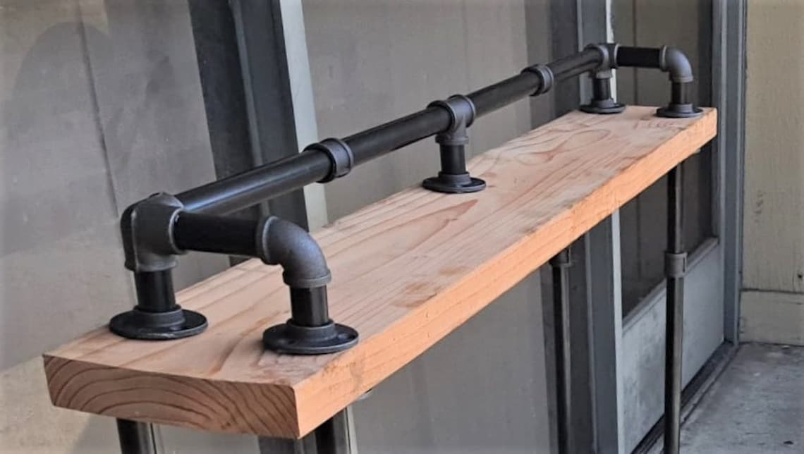 Custom Drinks Bar Rail Handmade Made BarRustic Drinks Bar Etsy