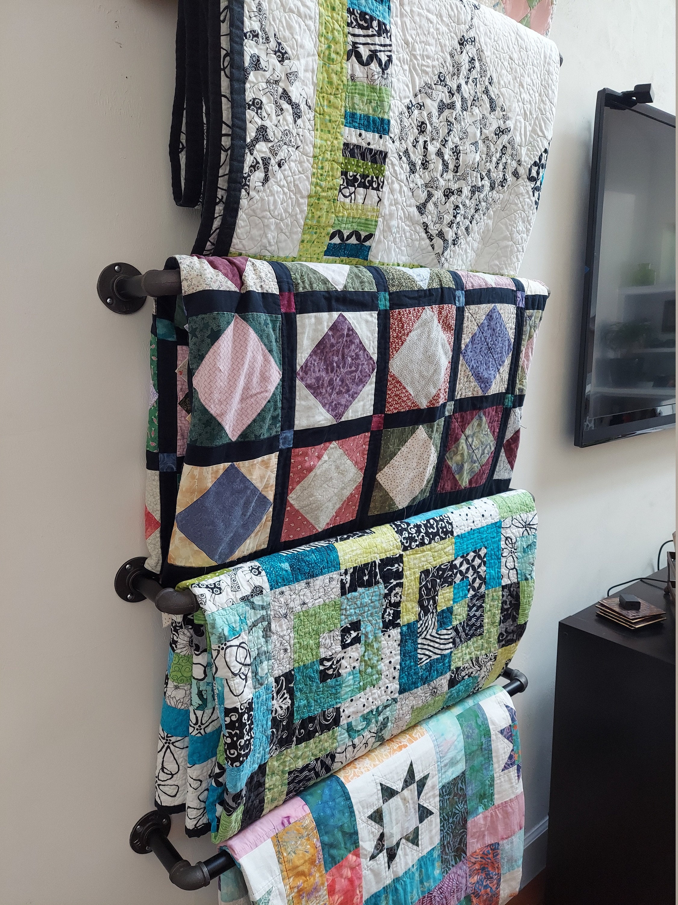 Pipe Towel Rack Metal Towel Hanger Blanket Hanger Wall Etsy