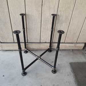 Dining table support,Industrial urban pipe legs,Black iron pipe table frame,Coffee  table legs,Metal table legs,Steel industrial table legs