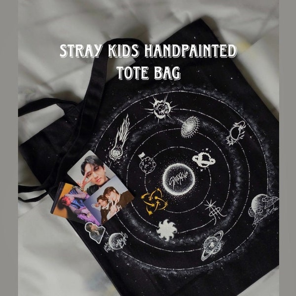 Stray Kids Skz 5 star comeback album tote bag hand painted STRAY KIDS, stay,