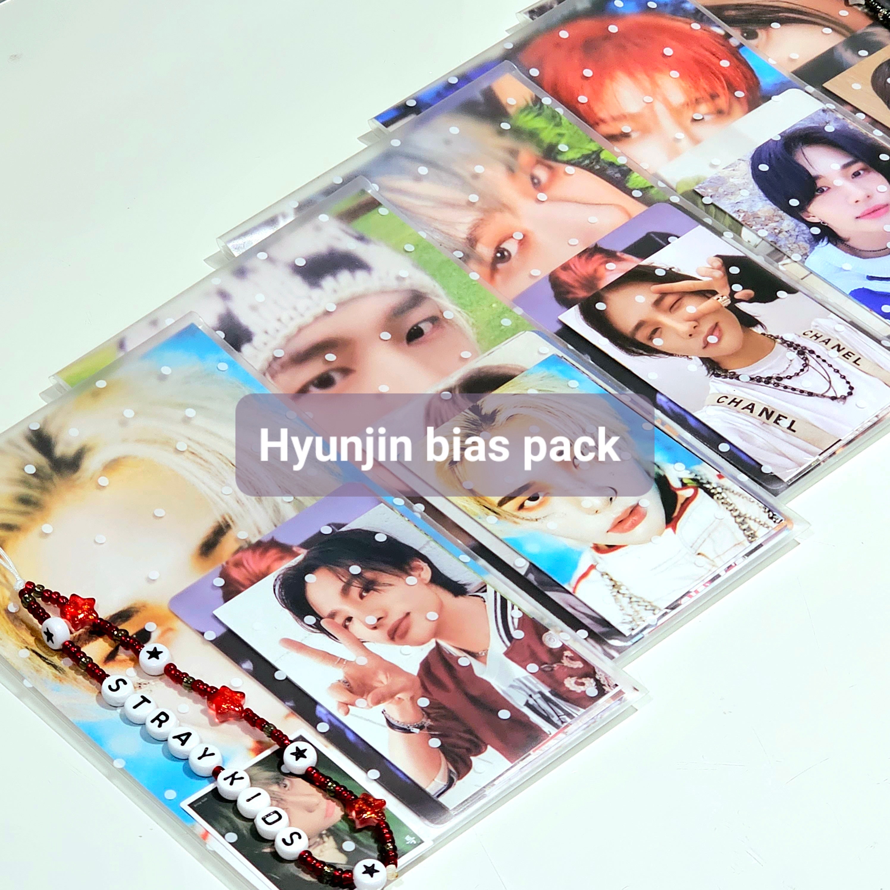 Hyunjin Bias Pack Stray Kids Kpop Merch Photocards Keychain Skz