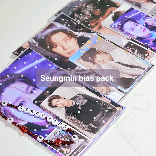 Seungmin Bias pack stray kids Kpop merch photocards keychain skz kpop