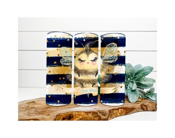 bee kind bee tumbler- 20oz white shimmer tumbler