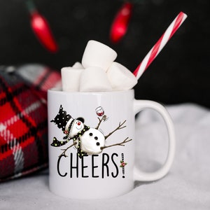 Tipsy Snowman Winter Christmas Mug