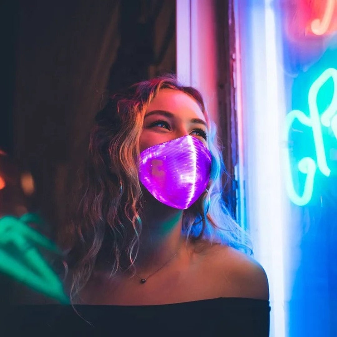 LED Lightup Color Changing Mask Party Biking Running Etsy