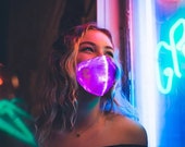 LED light-up color changing mask | Party | Biking | running | night mask | USB charger l fun safe mask l Rave mask l events all sizes