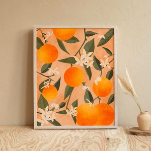 Citrus Botanical Print, Citrus Art, Lemon Print, Kitchen Wall Art, Fruit Print, Orange Botanical Illustration, Plant Print, Summer Art Print