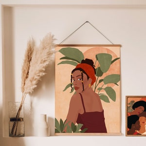 African American Art, Afro Art Print, Feminist Poster, Black Girl Magic Wall Art, African Woman Art, Melanin art, Black Girl Poster