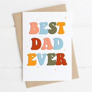 Happy Father's Day Card, Best Dad Card, Card For Dad, Unique Funny Father's Day Card, Father's Day Gift From Daughter, From Son, From Wife image 2