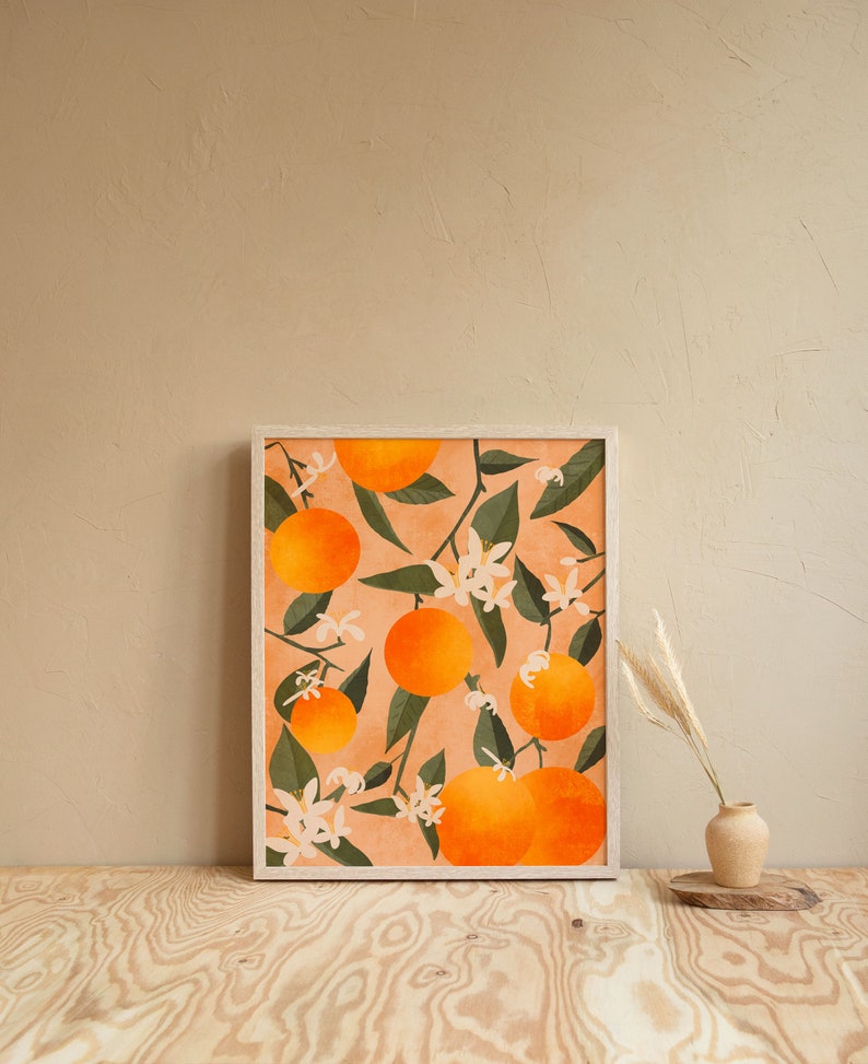 Citrus Botanical Print Citrus Art Lemon Print Kitchen Wall Etsy UK