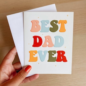 Happy Father's Day Card, Best Dad Card, Card For Dad, Unique Funny Father's Day Card, Father's Day Gift From Daughter, From Son, From Wife image 1