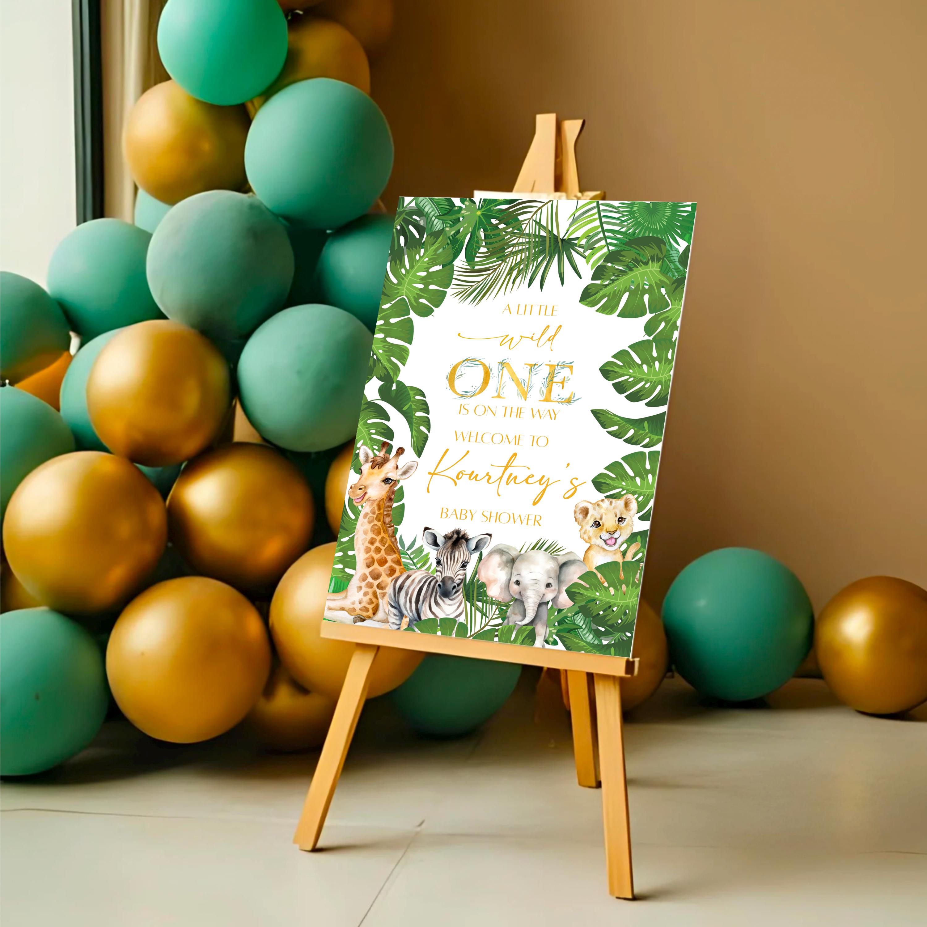A Little Wild One Welcome Sign | First Birthday Welcome Sign - Etsy