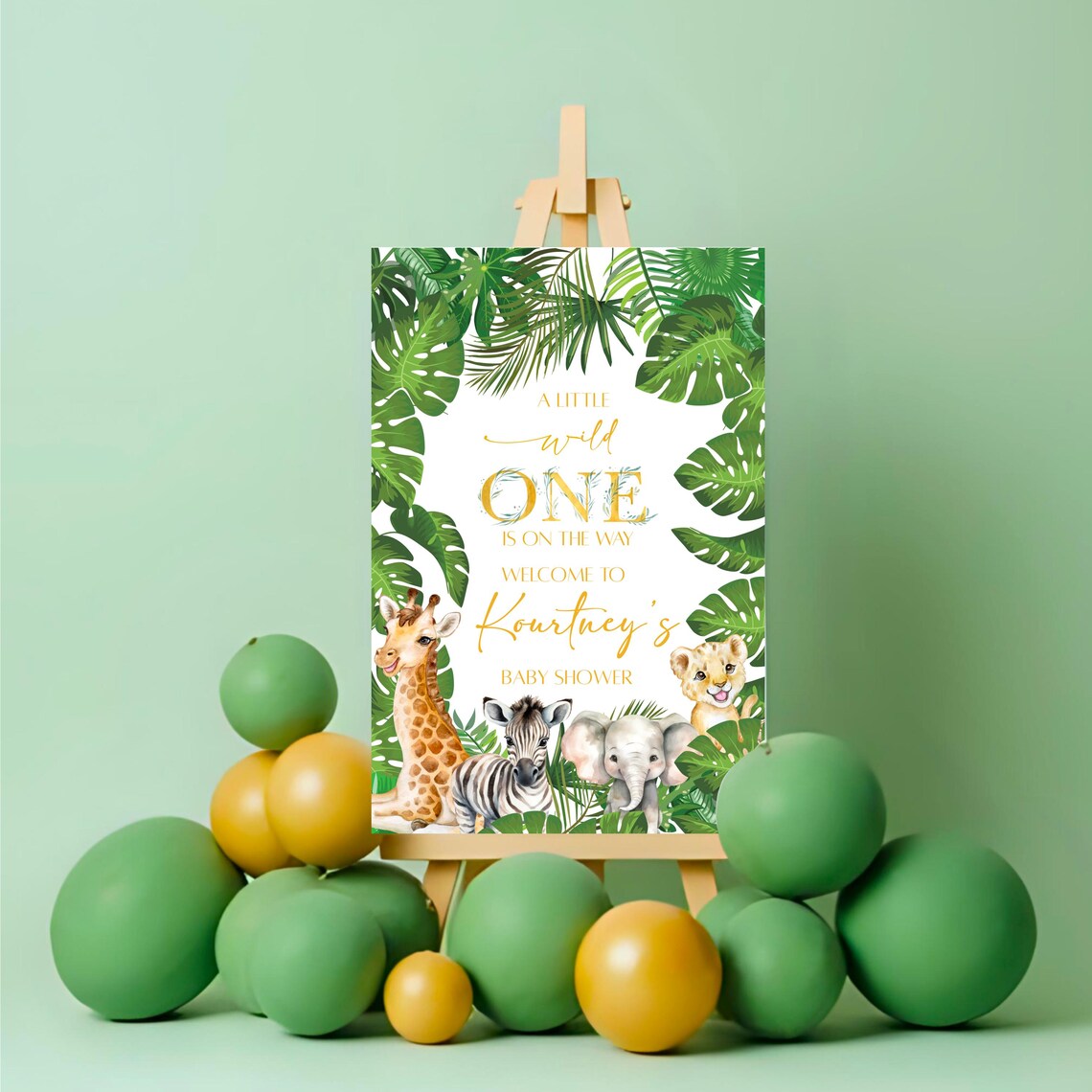 A Little Wild One Welcome Sign | First Birthday Welcome Sign - Etsy