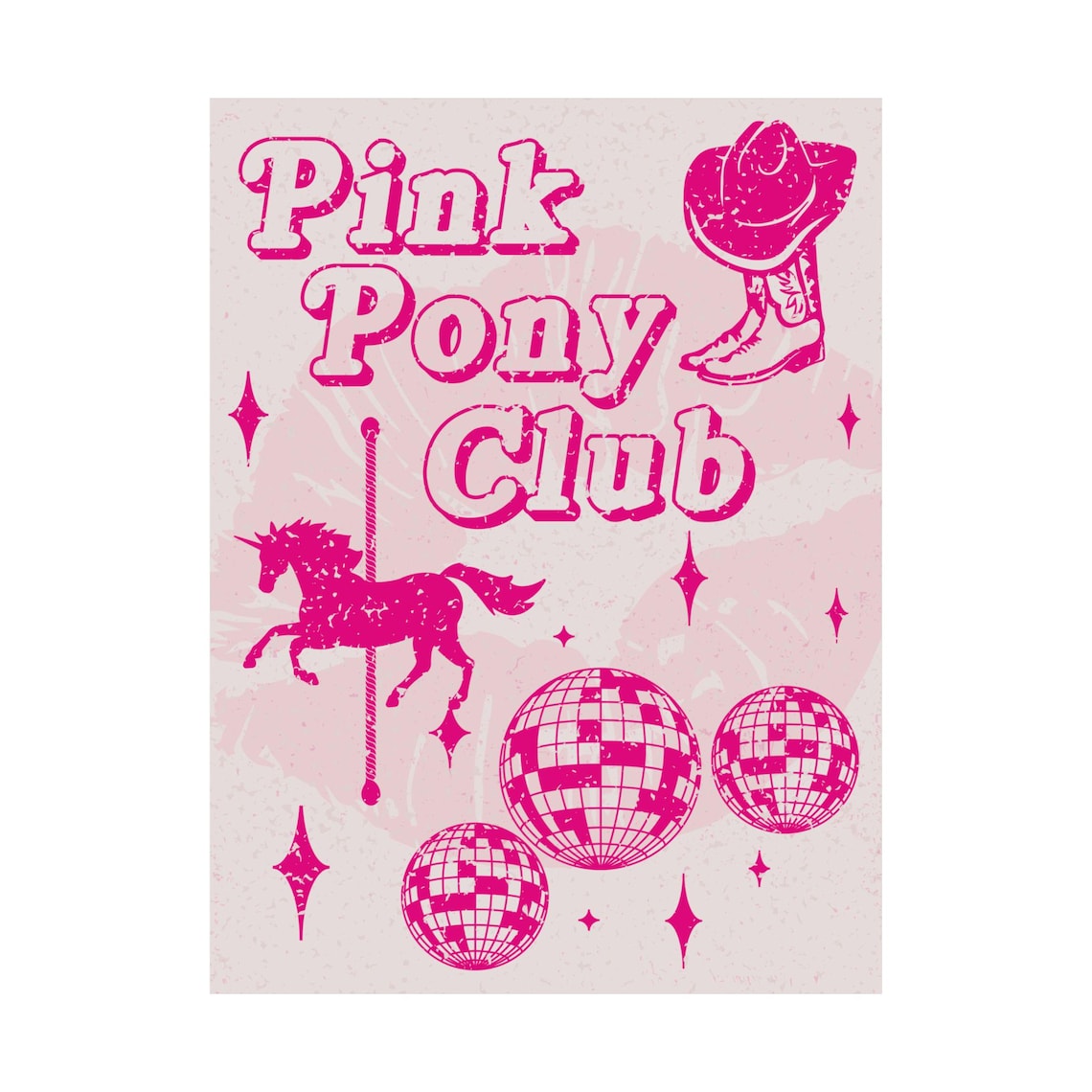 Pink Pony Club Matte Vertical Posters Etsy