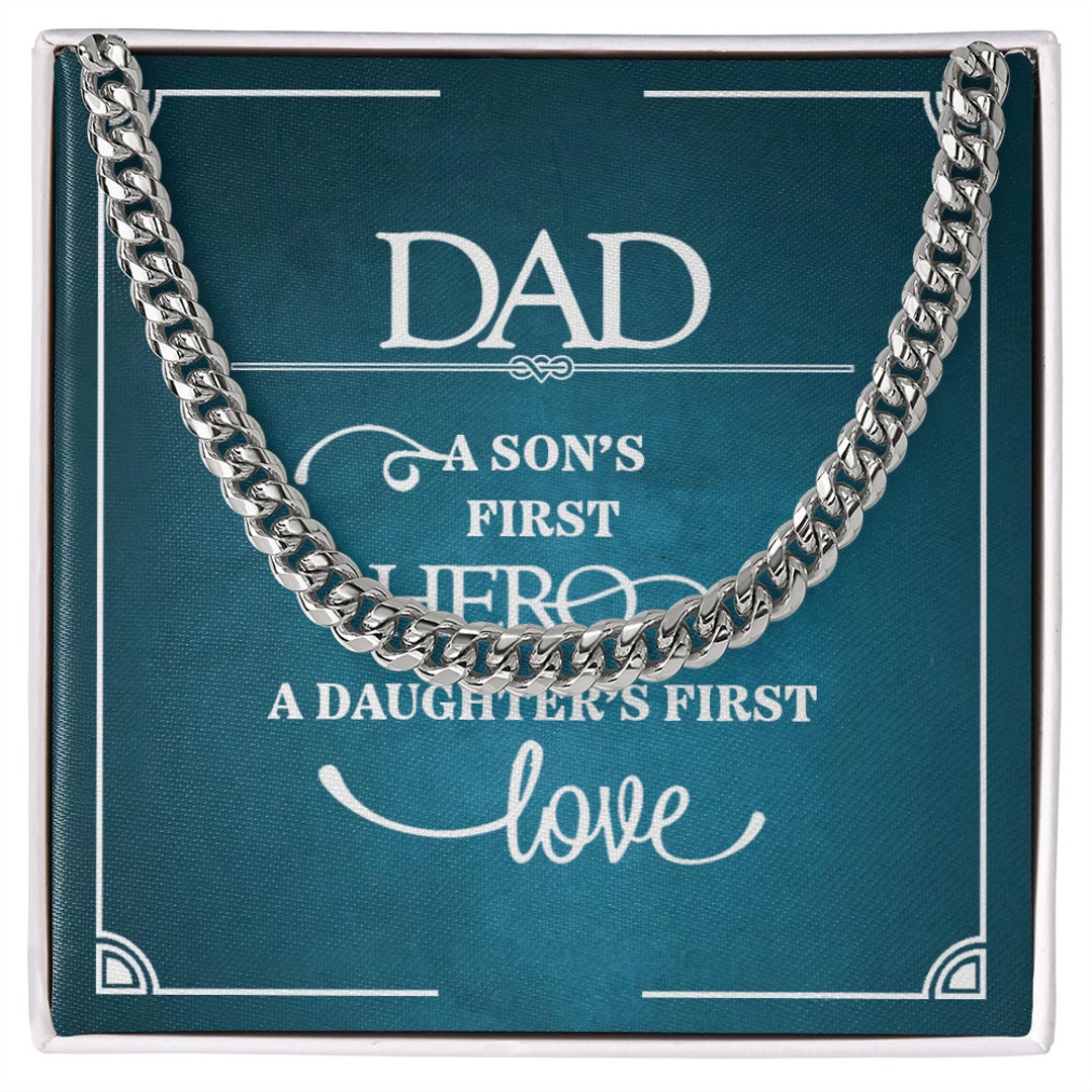 Chain Message Card Cuban Link Chain W/ Message Card - Etsy