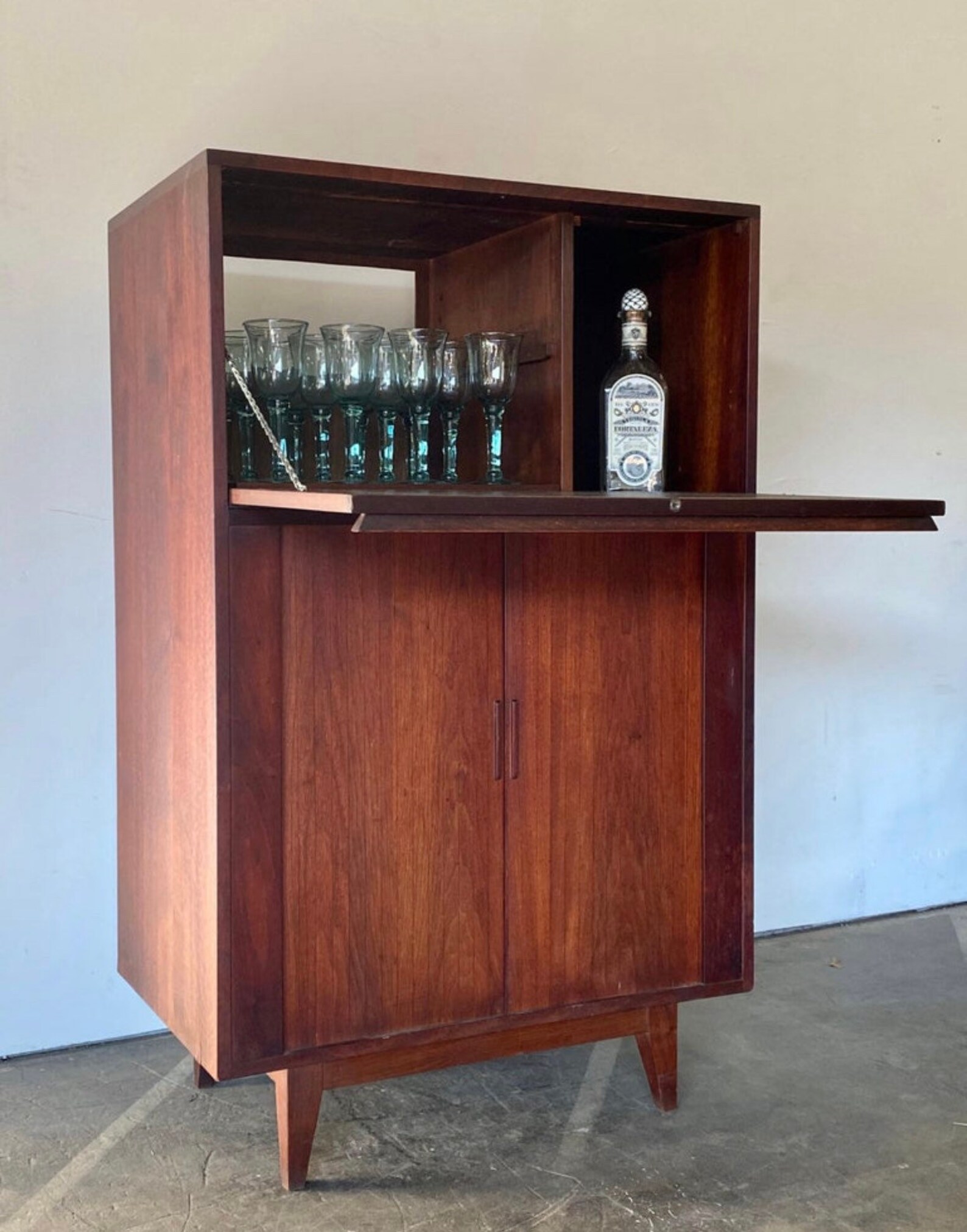 1960s Mad Men Custom Bar in Black Walnut Etsy
