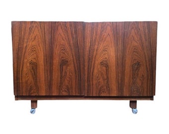 Danish Modern Turntable Record Player Cabinet in Brazilian Rosewood