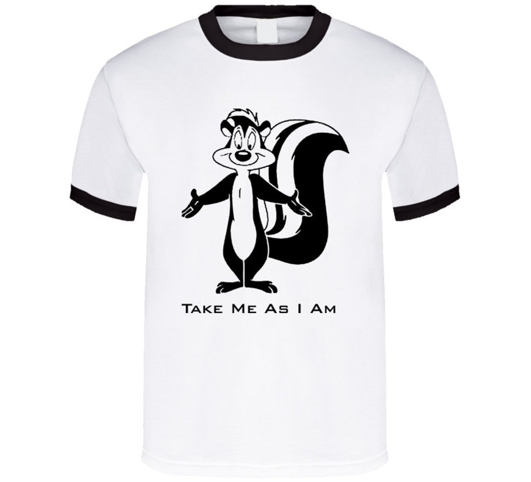 Pepe Le Pew T-Shirt Unisex – Maglietta Nera Con Grafica – 100% Cotone – Taglie S-3XL – Regalo Originale