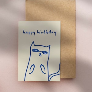 Geburtstagskarte  | Postkarte Katze | Postkarte Geburtstag
