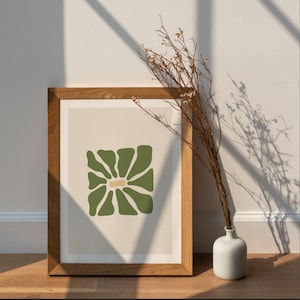 abstract flower Poster | boho form print | abstraktes poster A4 A3