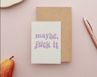 peut-être merde carte postale | carte postale du féminisme | carte d'anniversaire