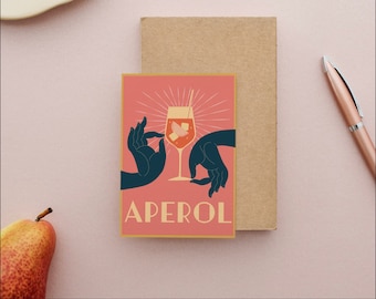 Carte postale Aperol | Carte postale Aperol Spritz | carte d'anniversaire