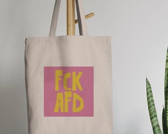 FCK AFD bag / Feminism jute bag / printed bag