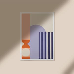 Bauhaus Poster | boho form print | abstraktes poster A4 A3