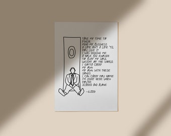 Mac miller Poster | 2009 lyrics print | lyric poster A4 A3