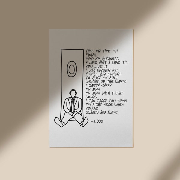 Mac miller Poster | 2009 lyrics print | lyric poster A4 A3