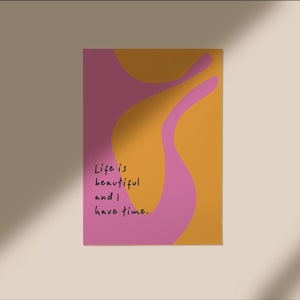 abstract quote Poster | boho form print | abstraktes poster neon A4 A3