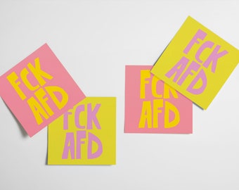Statement Sticker / FCK AFD / Feminism Sticker