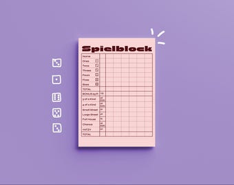 Game pad dice game / Yatzy / pocket game