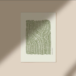 abstract plant Poster | boho form print | abstraktes poster A4 A3