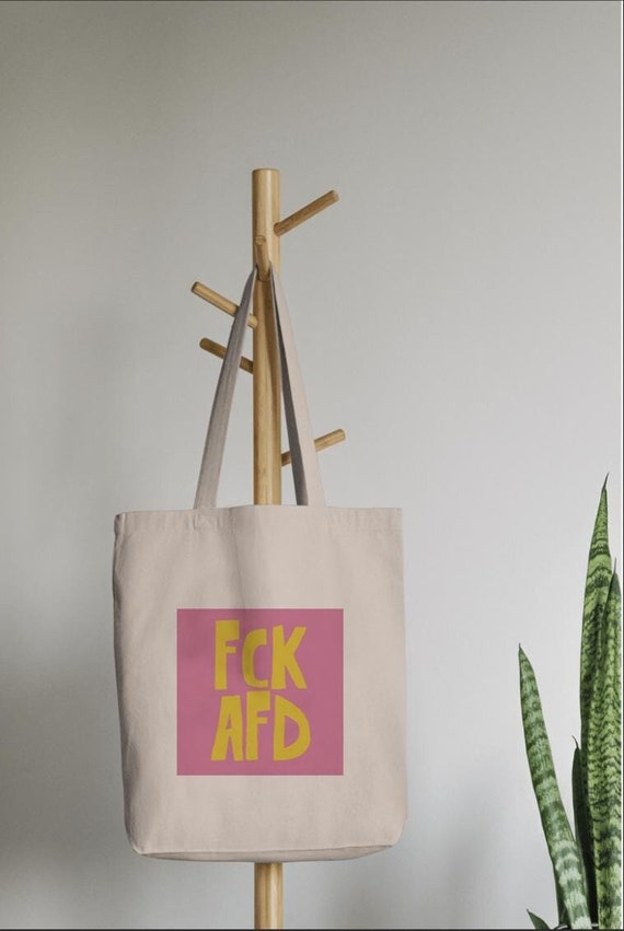 FCK AFD Tasche / Feminismus Jute Beutel / bedruckte Tasche