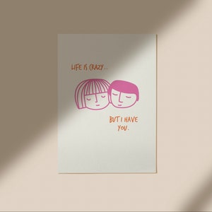 love quote Poster | cute illustration couple print | kunstdruck liebe A4 A3