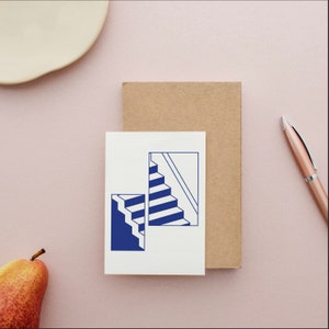 postal abstracta Bauhaus | Postal de diseño | tarjeta de cumpleaños