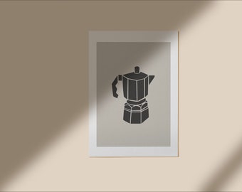 Kaffee poster | Coffee poster | Latte art | coffee print | Linoleum print