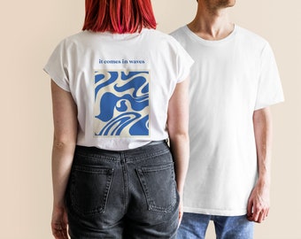 abstract art T-shirt | waves print | abstract T-shirt