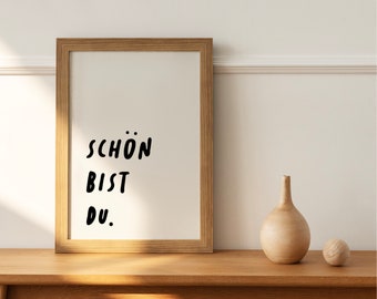 You are beautiful poster | self love print | quote poster A4 A3