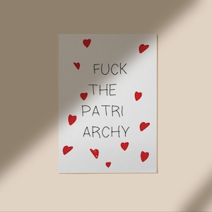 feminism Poster | girl power print | heart poster A4 A3