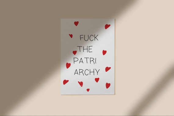 feminism Poster | girl power print | heart poster A4 A3