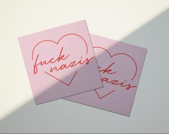Adesivo con dichiarazione / FCK AFD / Adesivo femminista / fck nzs