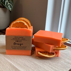 Sweet Orange & Frankincense Handmade Vegan Soap- with pure essential oils