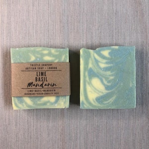 Lime, Mandarin & Basil- Handmade Vegan Soap