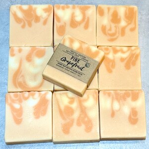 Pink Grapefruit & Passion Seed Oil Soap | Coconut Milk Base for Sensitive Skin | Vegan Friendly image 3